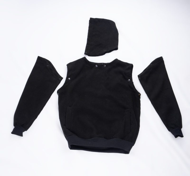 black-modular-hoodie-04 Black Structured Snap Hoodie