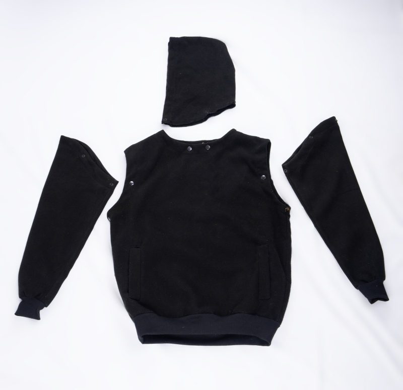 black-modular-hoodie-06 Black Structured Snap Hoodie