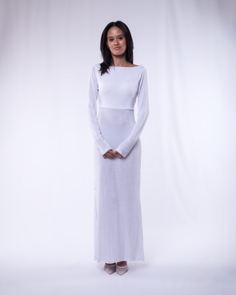 Ivory Backless Maxi