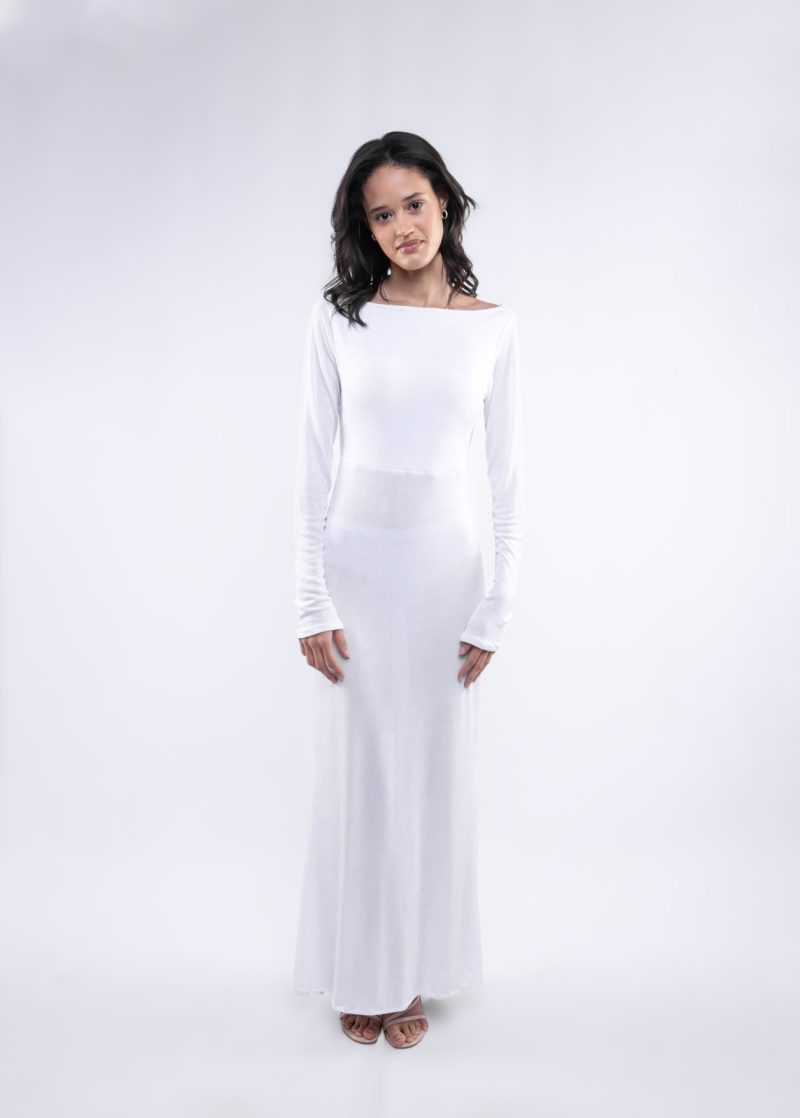 Ivory Backless Maxi