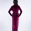 Merlot Velvet Peplum Set