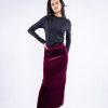 Merlot Velvet Peplum Set