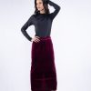 Merlot Velvet Peplum Set
