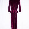 Merlot Velvet Peplum Set
