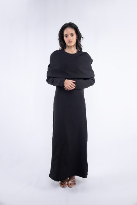 Onyx Draped Maxi